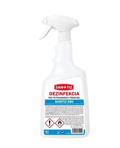 SANITIZ S80 dezinfekcia pre potravinársky priemysel 1l - Upratovacie potreby | ***