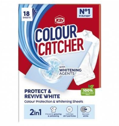 OBRÚSKY PRACIE COLOUR CATCHER WHITENING 18ks - Pracie prášky a aviváže | ***