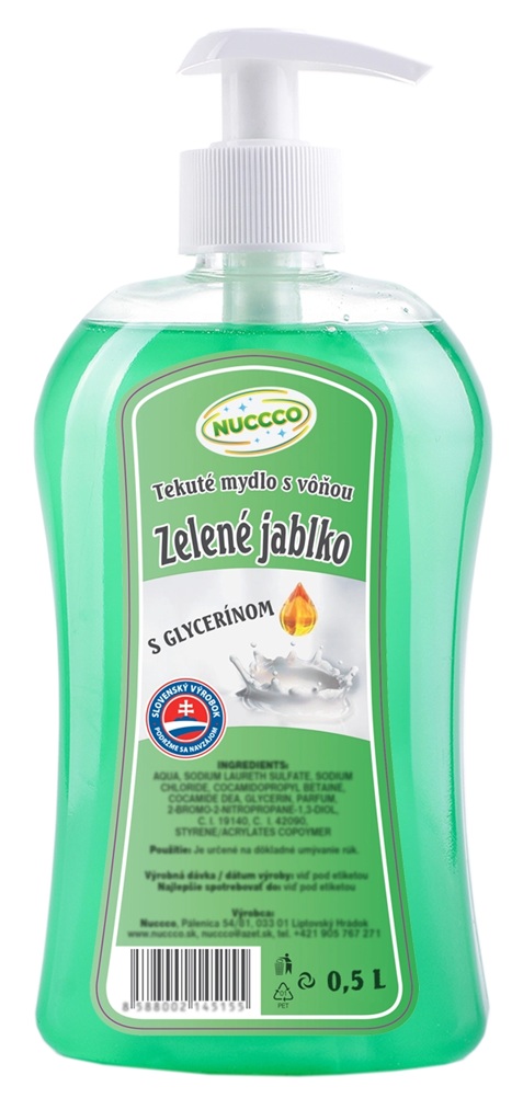 NUCCCO Tekuté mydlo Jablko 0,5 L - Plastobal