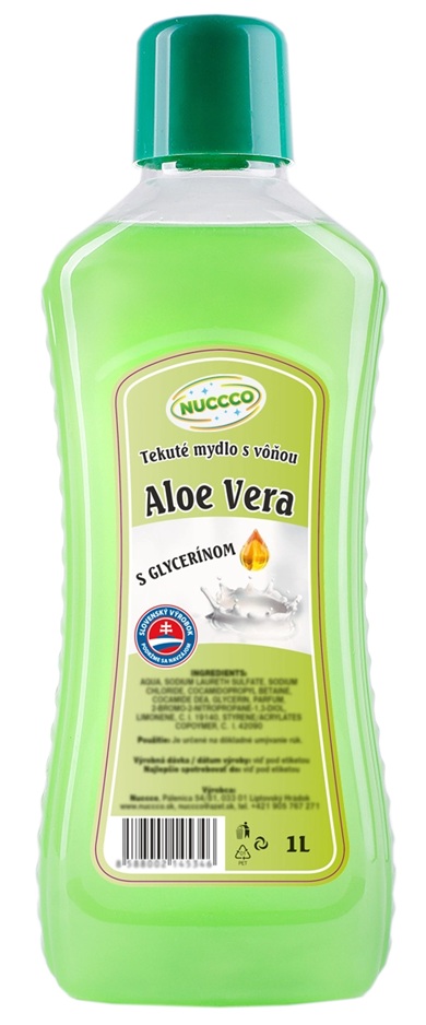 NUCCCO Tekuté mydlo Aloe Vera Zelené 1 L - Plastobal