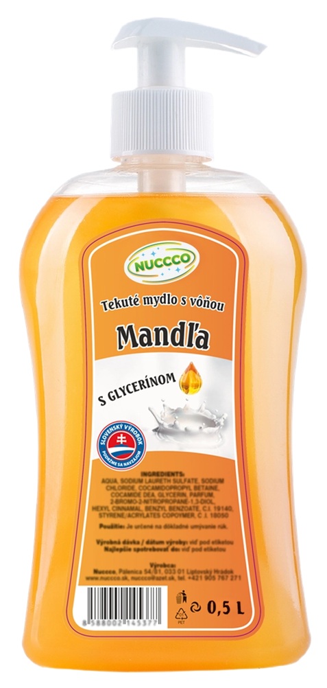 NUCCCO Tekuté mydlo Mandľa  0,5 L - Plastobal
