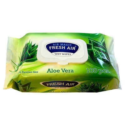 UTIERKY VLHČENÉ FRESH AIR ALOE VERA 100ks KLIP - Hygienické obrúsky a vreckovky | ***