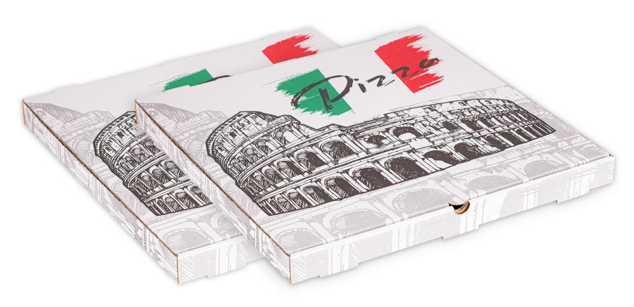 Krabica na pizzu 50x50x4cm s potlačou 50ks  - Plastobal