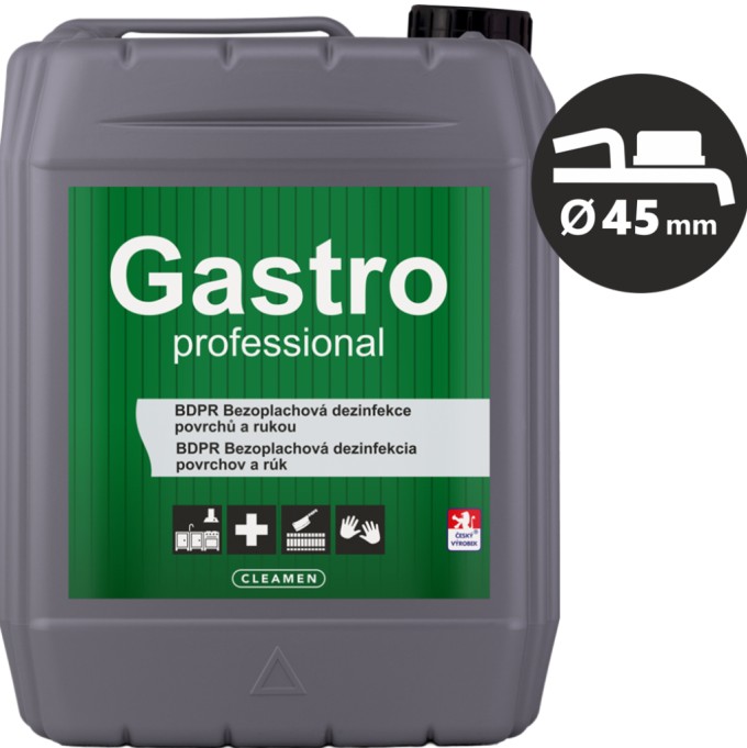 CLEAMEN Gastro Professional BDPR Bezoplachová dezinfekcia povrchov a rúk 5 l - Plastobal