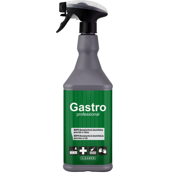 CLEAMEN Gastro Professional BDPR Bezoplachová dezinfekcia povrchov a rúk 1 l - Plastobal