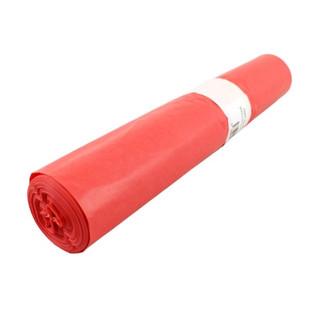 LDPE vrecia červené 600x700/40mic  60L   25ks - Plastobal