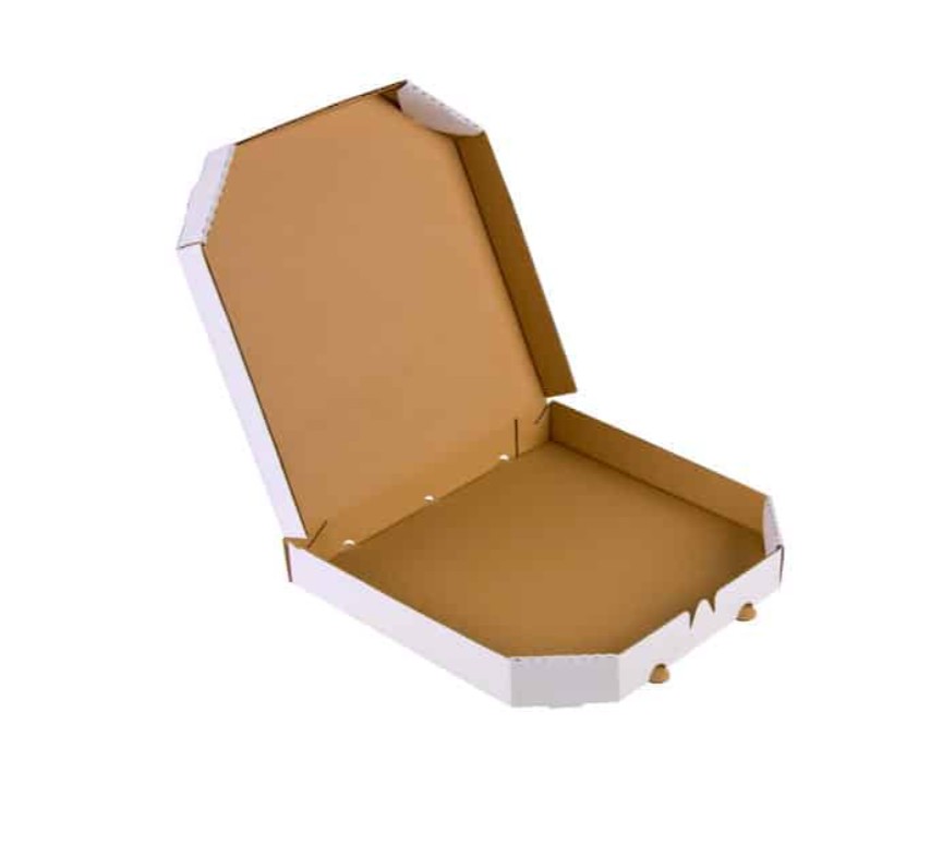 Krabica na pizzu z vlnitej lepenky 50 x 50 x 5 cm [50 ks] Cista biela  - Plastobal