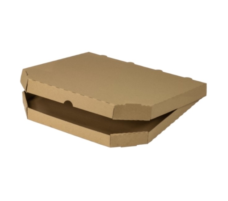 Krabica na pizzu z vlnitej lepenky HNEDÁ 50 x 50 x 5 cm [50 ks] - Plastobal